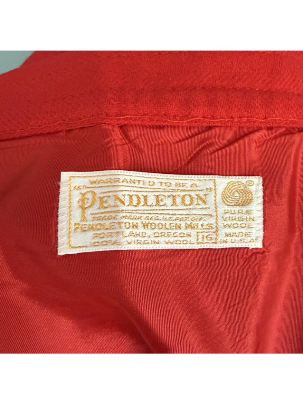 Vintage Pendleton Red Wool Button Front Maxi Skirt - Picture 6 of 9